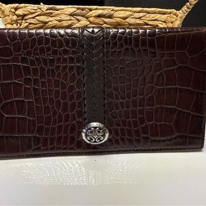 Brighton Crocodile Embossed Wallet